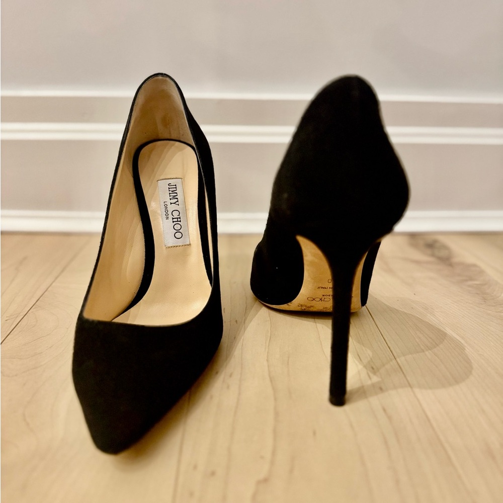 Jimmy Choo Romy 100 Black Suede